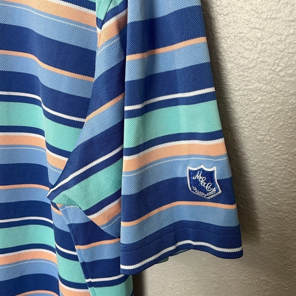 F&G Tech Striped Polo Size Large View 6